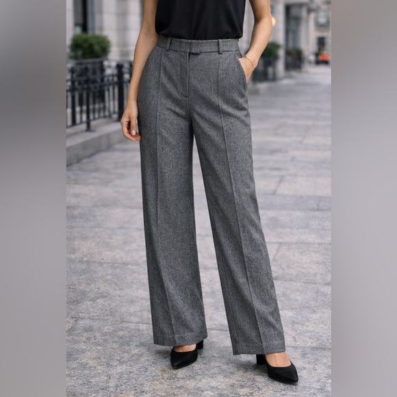 DKNYC Pants - DKNYC Gray Wide-Leg Wool Blend Women's Pants
